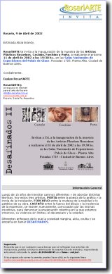 RosariARTE Servicios. Muestra de email de invitaci�n.
